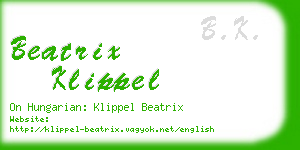 beatrix klippel business card